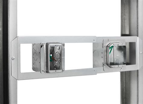 metal electrical box install using ts bracket|telescoping box support brackets.